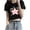 Black 02, variant on DeHolifer T-Shirts for Women Crewneck Star Printed Casual Summer Lightweight Short Sleeve Tee Tops White 2XL