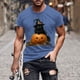 thumbnail image 1 of Blusas y camisas de manga corta y cuello redondo para hombre. Blusas/camisetas de manga corta con cuello redondo y estampado de Halloween para hombre. Blusa para hombre., 1 of 5