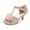 ROSE/GOLD, variant on Girls Sandals Low Heel Dress Pump Ankle T Strap Flower Shoes Toddler/Little Kid/Big Kid