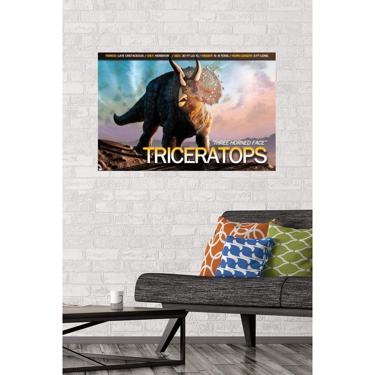 Dinosaurs - Triceratops Wall Poster, 22.375