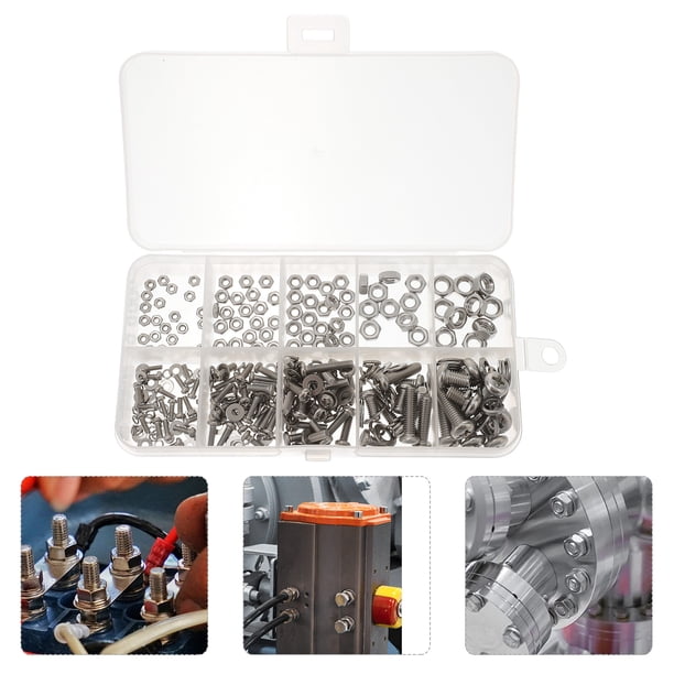 BESTYASH 1Jgo Kit De Tornillos Y Tuercas De Acero Inoxidable Para Reparación Con Arandelas Resistentes Y Anticorrosivas