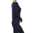 thumbnail image 3 of Moa Collection Women's Relaxed Fit Tunic Top Dolman Sleeve Knit Casual Style, 3 of 4