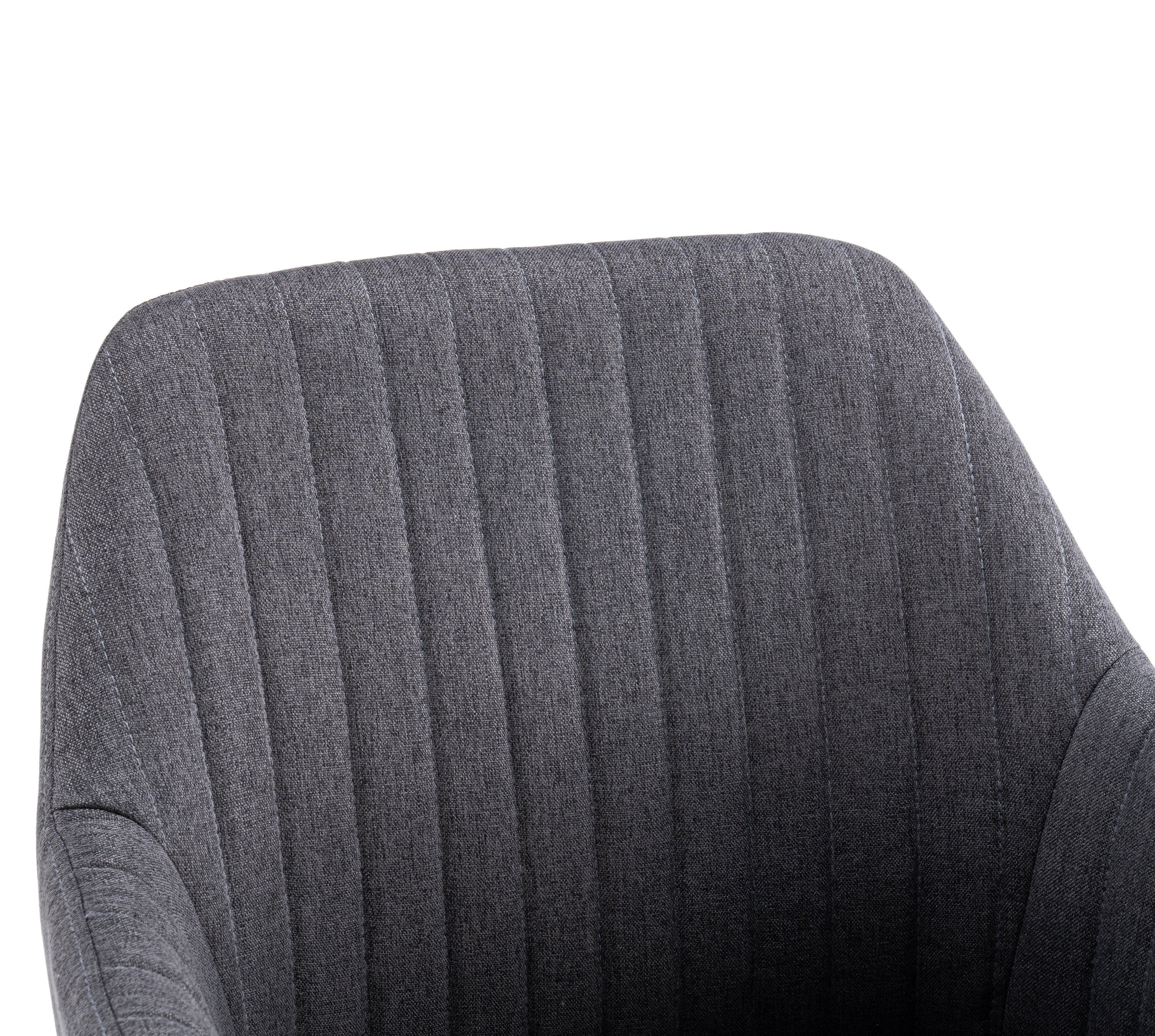 Mainstays Dining Chair in Dark Grey Linen with Black Legs, 2 Pack