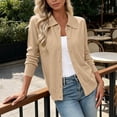 thumbnail image 4 of gbyLJF Womens Collar Button Cardigan Sweaters Lightweight Long Sleeve Knit Shirts Open Front Casual Office Tops, 4 of 7