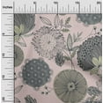 thumbnail image 2 of oneOone Polyester Spandex Dusty Pink Fabric Asian Floral Craft Projects Decor Fabric Printed By The Yard 56 Inch Wide, 2 of 4