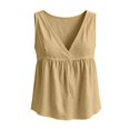 thumbnail image 4 of Sheghy Womens Tank Tops 100%Cotton Women's Solid-Color Sleeveless V-Neck Casual Cotton-Linen Top, 4 of 7