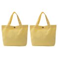 thumbnail image 1 of Unique Bargains Canvas Tote Bag with Handle Reusable Handbag Shopping Bags Yellow 2 Pack, 1 of 5