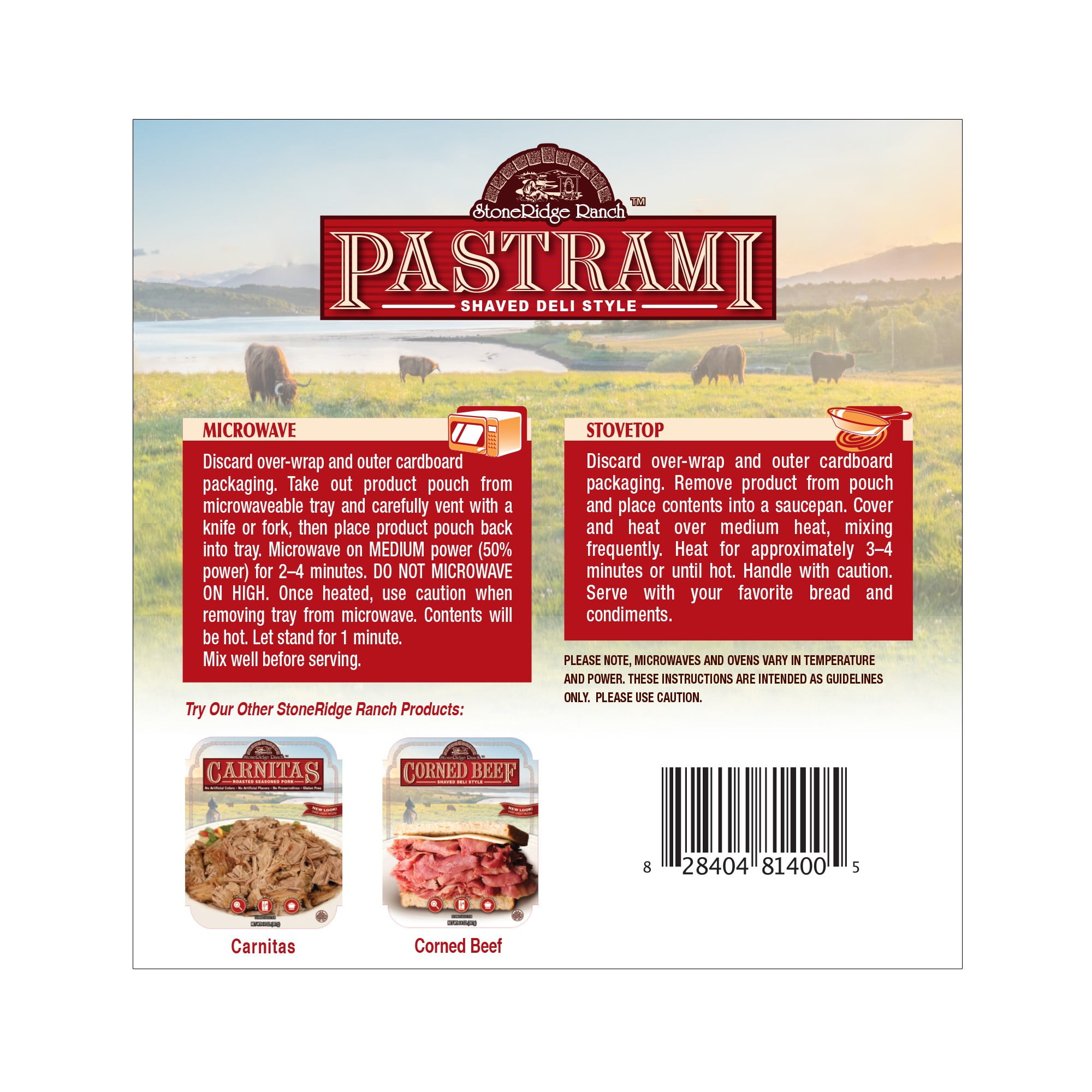 Stoneridge Ranch Deli Shaved Pastrami 14oz Tray Pack