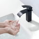 thumbnail image 3 of Grifo de lavabo alto en cascada, grifo de baño, mezclador de lavabo alto, ajustable en frío y caliente para baño, grifo mezclador de lavabo en cascada de latón y acero inoxidable (negro) brillar Electrónica, 3 of 3