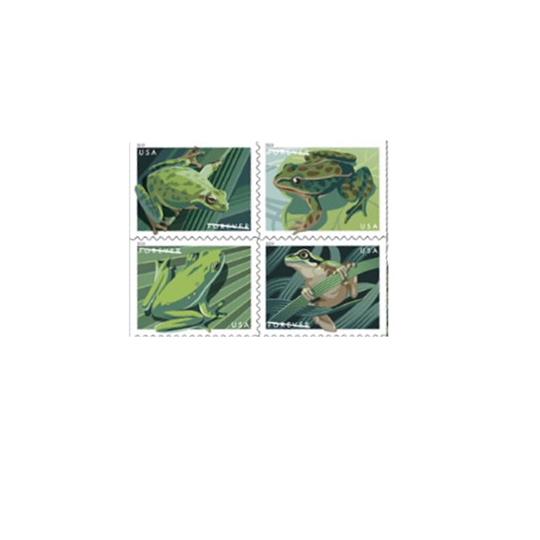 Frog 5 Sheets of 20 USPS First Class Forever Postage Stamps Green Wedding  Celebration (100 Stamps) 