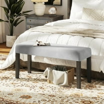 Auranook Upholstered Bedroom Bench w/Padded Seat and Solid Wood Legs for Dining Room