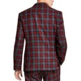 thumbnail image 2 of Bar III Mens Slim-Fit Wool Blend Plaid Suit Jacket 42 Short Red/Grey - NWT $425, 2 of 3