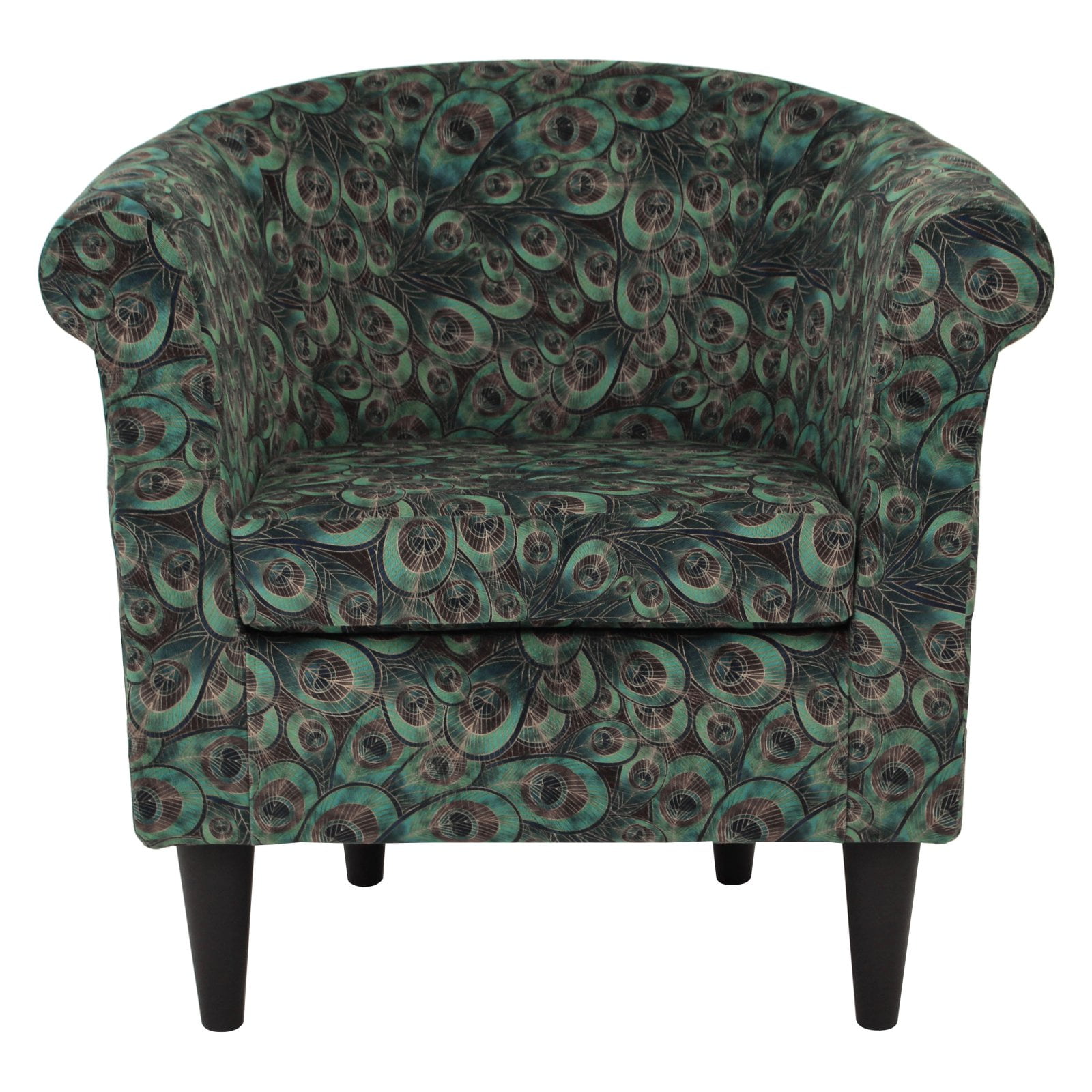 Fox Hill Trading Nikole Club Chair, Peacock Print