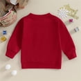 thumbnail image 4 of Mercatoo Toddler Baby Girl Christmas Long Sleeve Crewneck Sweater Tops Letters Embroidery Sweatshirt Fall Pullover Tops, 4 of 7