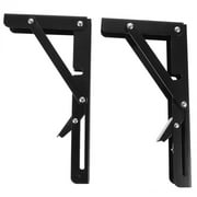 2Pcs Folding Shelf Brackets Stainless Steel Collapsible Brackets Support Racks