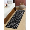 thumbnail image 2 of Furnishmyplace Giraffe Black Grey Area Rug for Living Room, Dining Room, Kids 4' x 34' - Natural/Criss Cross, 2 of 5