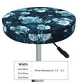 thumbnail image 4 of Kdxio Ink Rose Print Stool Covers Round,Stretch Round Bar Stool Covers Washable Bar Stool Cushion Slipcover for 12-15 Inch Chair, 4 of 7