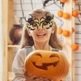 thumbnail image 7 of Floleo Halloween Eyeglasses Novelty Toy Glasses Cosplay Halloween Party Favor Funny Glitter Funny Party Decorations For Kids And Adults Glasses Pumpkin Spider Web Ghost Bat Hat Skull Eyeball Eyewear, 7 of 7
