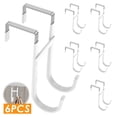 thumbnail image 3 of Wekvgz Hardware Hooks 6/10Pcs Over The Door Hook Metal Door Hanger Double Hook Towel Hanger Organizer with Nonslip Coating Hold Up to 15 kg/33 lbs for Skateboard Clothes Hat Coat Bag, 3 of 15