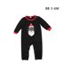 thumbnail image 3 of Monstrate Conjunto de pijamas familiares de Navidad con cuello redondo, pantalón superior, ropa de dormir, ropa de dormir BB para adultos Kits de decoración para fiestas bebé 3-6M, 3 of 6