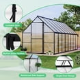 thumbnail image 6 of Homhougo 8'x16' Aluminum-Framed Polycarbonate Greenhouse, Heavy Duty Polycarbonate Greenhouse with Quick Setup Structure and Roof Vent, Large Enhanced Aluminum Green House Kit for Outdoors, 6 of 9