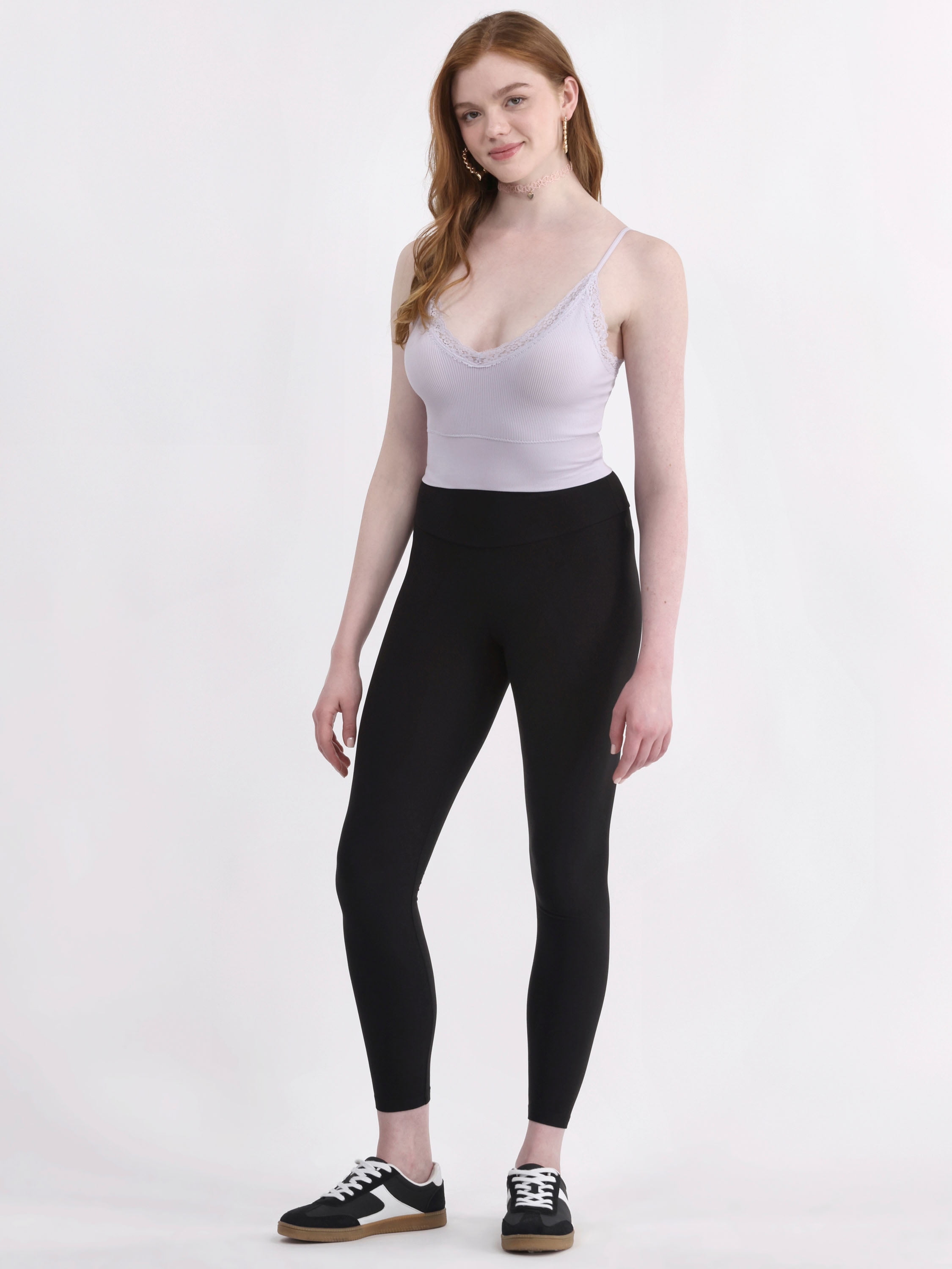 No Boundaries Super Soft Core Ankle Leggings, 27.5”Inseam, 1 and 2-Pack, Women's & Women's Plus Sizes XXS-4X
