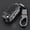 Black, variant on 3 Buttons Carbon Fiber Car Key Cover Chain Remote Flip Fob For Audi (A1-A8 Q3 Q5 S4 R8) Accessories