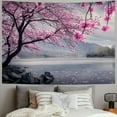 thumbnail image 2 of BCIIG  Japanese Tapestry for Bedroom Aesthetic, Asian Cherry Blossom Landscape Tapestry Wall Hanging, Ocean Nature Scenery Wave Wall Tapestry for Living Room Office Dorm Asia Art Decor Painting, 2 of 6