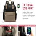 thumbnail image 6 of Lovevook Backpack Purses for Women,Vintage Women Teacher Laptop Backpack Nurse Bag, Multi-Function Work Travel Daypacks College Book Bag with USB Port, 6 of 6