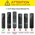 thumbnail image 5 of CaseBot Remote Case for Alexa Voice Remote Pro (2022 Release) - Lightweight Anti-Slip Shockproof Honey Comb Silicone Protective Remote Controller Cover, Blue-Glow, 5 of 7