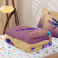 thumbnail image 5 of Erosebridal Gradient Galaxy Dragonfly Zipper Full Size Comforter Sets with Fitted Sheet and 2 Pillowcases,Rainbow Animals Pattern Zipper Bedding Set For Girls,Colorful Stars Reversible,4 Pieces, 5 of 7