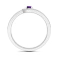 thumbnail image 2 of ANGARA Natural 0.14 Ct. Amethyst with Diamond Solitaire Promise Ring in 14K White Gold for Women (Ring Size: 11.5), 2 of 8