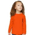 thumbnail image 2 of Toddler Cotton Long Sleeve Basic Tee Shirt, ORANGE, 5/6, 2 of 8
