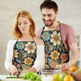 thumbnail image 5 of Pioneer Flower Floral Print Pattern Apron-Garden Aprons for Women with Pockets-Cotton Linen Waterproof Kitchen Cooking Gardening Aprons Adjustable for Kitchen,Cooking,BBQ and Salon 33x27 Inch, 5 of 7
