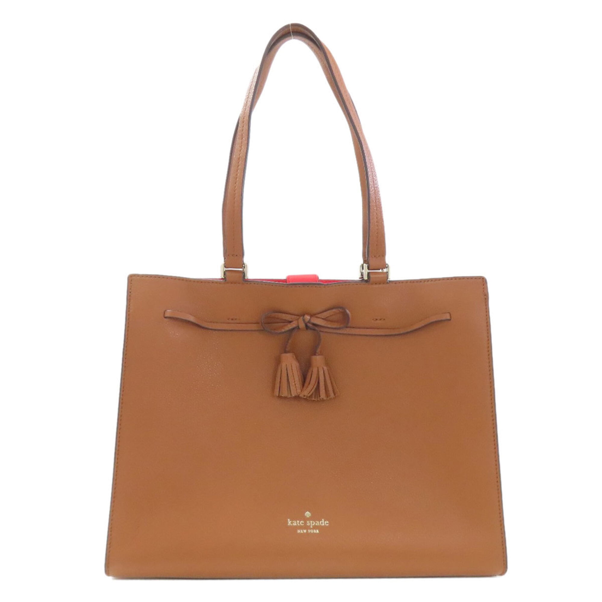Pre-Owned Kate Spade Ribbon Tote Bag Leather Women's kate spade