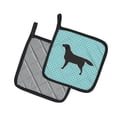 thumbnail image 2 of Carolines Treasures BB3708PTHD Black Labrador Retriever Checkerboard Blue Pair of Pot Holders , 7.5HX7.5W, multicolor, 2 of 3