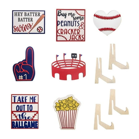 

BNisBM American Baseball Sports Style Set Layered Pallet Decoration Craftsmanship Home Desktop Wooden Decoration Features: Hot-Selling Model