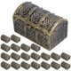thumbnail image 1 of KAKOWELY Caja de joyería retro vintage de 32 piezas, cofre del tesoro, caja de almacenamiento, organizador de joyas, 1 of 4