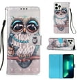 thumbnail image 1 of K-Lion Wallet Case for iPhone 14 Pro Max 6.7 inch Cute for Women Premium PU Leather Flip Cover with Lanyard Camera Protector Card Holder Stand Protective Phone Case Cover, Owl, 1 of 5