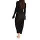 thumbnail image 2 of VISgogo Vestido Largo Plisado para Mujer, Adultos Slim-fit Color Sólido Cuello Redondo Manga Larga Una Pieza VISgogo moda, 2 of 3