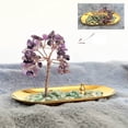 thumbnail image 3 of Soporte de incienso de árbol de dinero de cristal, quemador de incienso de gema natural con bandeja dorada UHUSE Porta incienso, 3 of 5