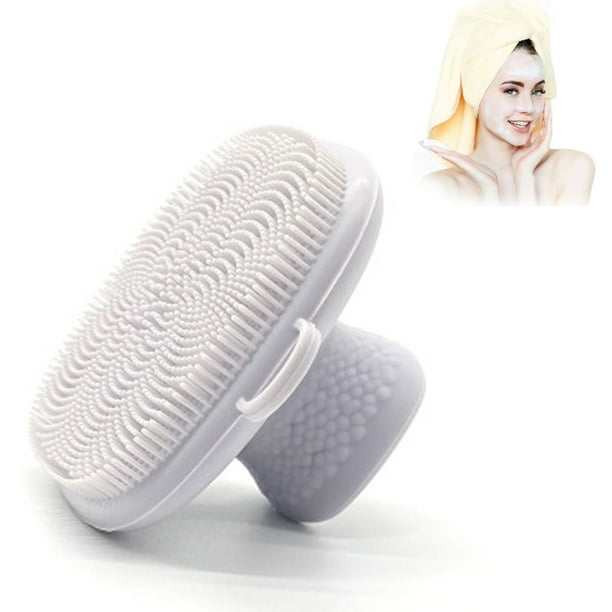 Cepillo de limpieza facial de silicona manual suave, exfoliante facial de mano antideslizante y exfoliante de masaje, lavado facial suave para toda la piel, limpieza de poros, exfoliación de puntos negros MFZFUKR 2035668-3