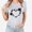 White, variant on LSLJS Ladies Saint Patrick's Day Printed T-shirt With Round Neck and Short Sleeved Top, Gifts for Women