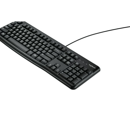 Logitech - K120  Full-size Wired Membrane Keyboard for PC with Spill-Resistant Design - Black