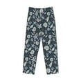 thumbnail image 6 of Uemuo Sea Shells 1 Pattern Men's Wide Leg Palazzo Lounge Pants with Pockets Light Weight Loose Comfy Casual Pajama Pants-Large, 6 of 9