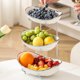 thumbnail image 4 of Fiudx Cesta de Frutas de Acero Inoxidable, Diseño de Tres Niveles de Gran Capacidad, Función de Drenaje Única, Apariencia Moderna y Elegante, Uso En La Cocina, Decoración Elegante para La Sala de Est, 4 of 6