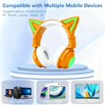 thumbnail image 4 of Auriculares Bluetooth con orejas de gato plegables y LED E-Greetshopping, 4 of 9