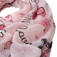 thumbnail image 3 of Love Heart & Happiness Print Frayed End Scarf Wrap, 3 of 3