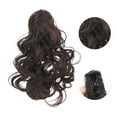 thumbnail image 4 of Unique Bargains 1 Pc Big Wave Retro Wig Hair Clips for Hair Extension 21.65" Length Dark Black Brown, 4 of 6