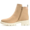thumbnail image 3 of Journee Womens Jeeva Inside Zip Block Heel Booties, 3 of 10